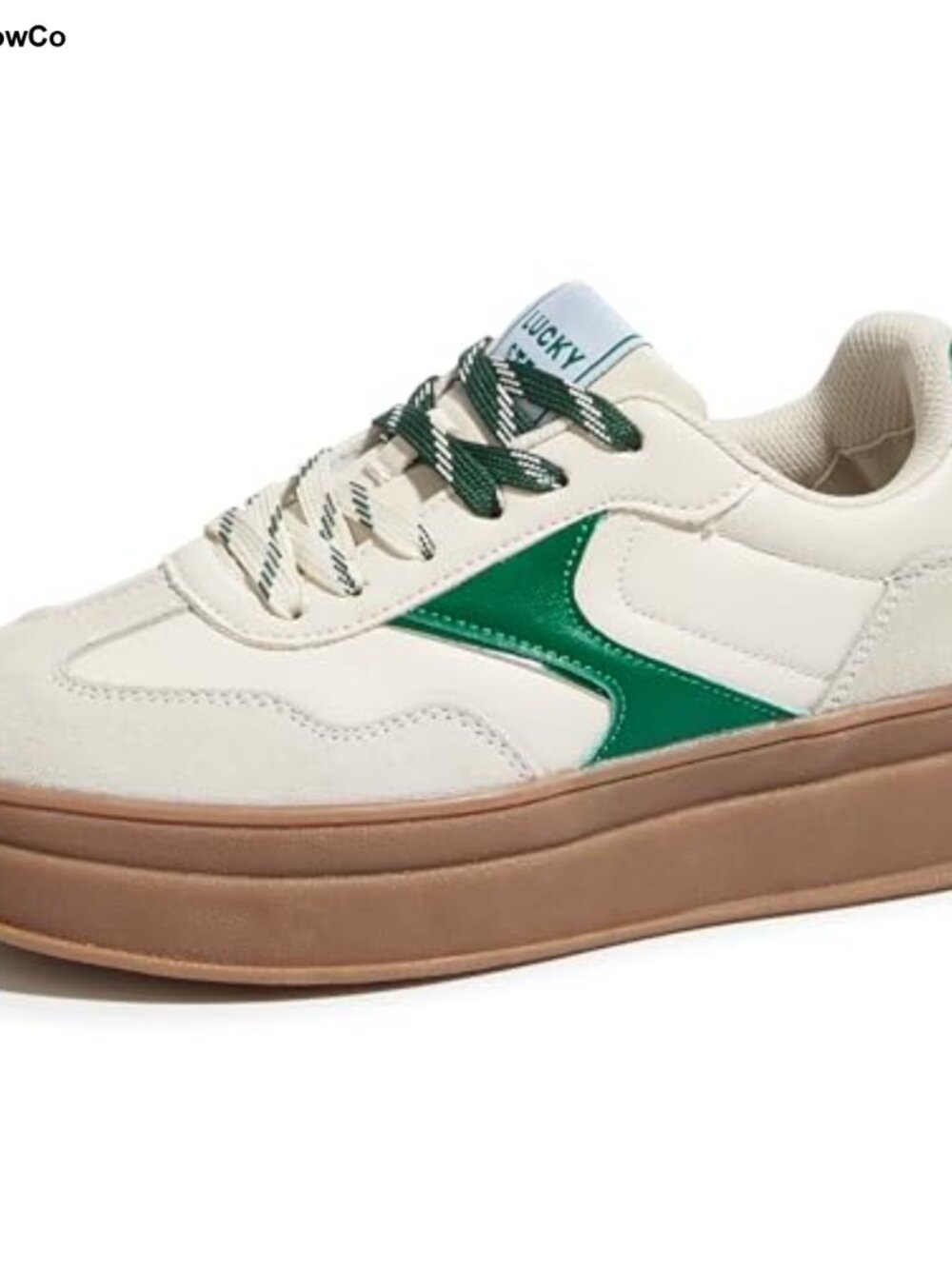 Women's Platform Retro Sneakers Faux Leather Suede Chunky Skate Shoes